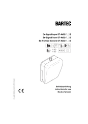 Bartec 07-4602-1512 Instructions For Use Manual