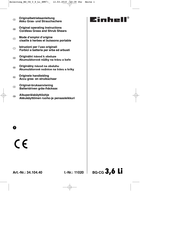 EINHELL BG-CG 3,6 Li Original Operating Instructions