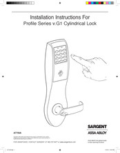 Assa Abloy Sargent Profile G1-TA Installation Instructions Manual