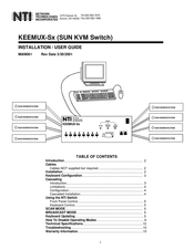 NTI KEEMUX-Sx-O Installation And User Manual