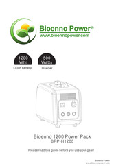 Bioenno Power BPP-H1200 User Manual