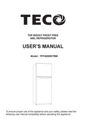 Teco TFF400WNTBM User Manual