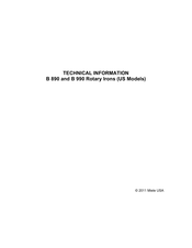 Miele B 890 Technical Information