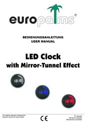 Europalms LED Clock with Mirror-Tunnel Effect User Manual