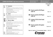 Conrad Electronic CDX-10 Operating Instructions Manual