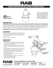 Rab Lighting Yard Blaster Series Installation Instructions
