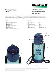 EINHELL DS 5 C Operating Instructions Manual