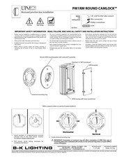 B-K LIGHTING CamLock UPM PM1RM Installation Instructions Manual