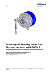 Hubner EGSHJ 2 Operating And Assembly Instructions Manual