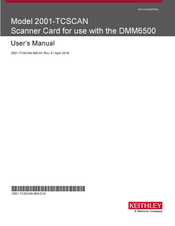 Keithley 2001-TCSCAN User Manual