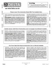 Delta T17TH Series Instruction Sheet