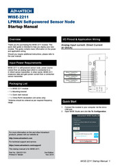 Advantech WISE-2211 Startup Manual