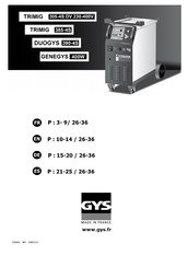 GYS TRIMIG 305-4S Manual