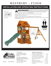 Cedar Summit WESTBURY F25030 Installation And Operating Instructions Manual