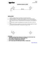 norbar 43222 Installation Manual