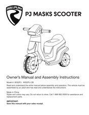Rollplay PJ MASKS SCOOTER W302PJ Owner's Manual And Assembly Instructions