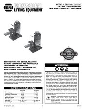 Napa 791-2247 Operating Manual & Parts List