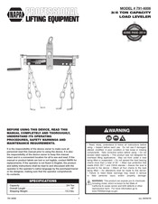 Napa 791-6006 Operating Manual & Parts List