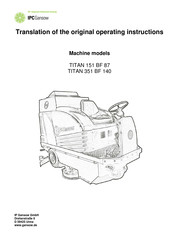 IPC Gansow TITAN 351BF 140 Translation Of The Original Operating Instructions