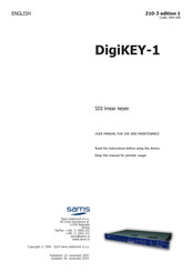 Sams DigiKEY-1 User Manual For Use And Maintenance