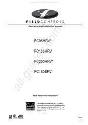 Field Controls FC95HRV Operation And Installation Manual