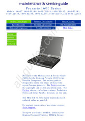 Compaq Presario 1600-XL145 Maintenance & Service Manual