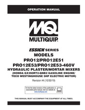 MULTIQUIP Essick PRO12E53-460V Operation Manual