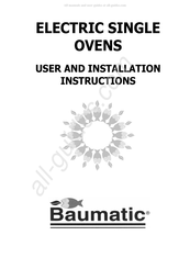 Baumatic B150 User And Installation Instructions Manual