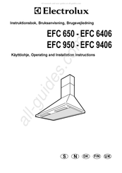Electrolux EFC 9406 Operating And Installation Instructions