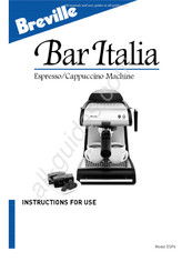 Breville Bar Italia ESP4 Instructions For Use Manual