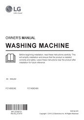 LG FC1408D4W Owner's Manual