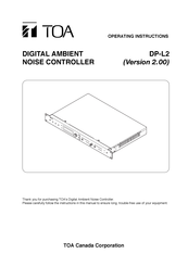 Toa DP-L2 Operating Instructions Manual