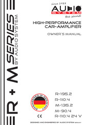 Audio System R Series Owner's Manual