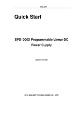 SIGLENT SPD1000X Series Quick Start Manual