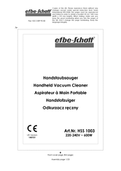 EFBE-SCHOTT HSS 1003 Manual