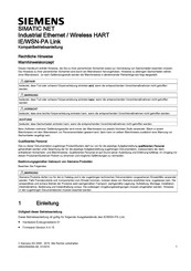 Siemens SIMATIC NET IE/WSN-PA Link Compact Operating Instructions