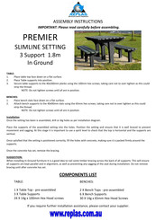 Replas Premier Slimline Assembly Instructions