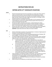 Sephra AZTEC CF27R Instructions For Use