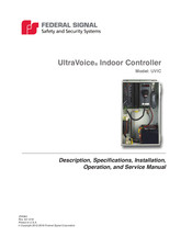 Federal Signal Corporation UltraVoice UVIC Description, Specifications, Installation, Operation, And Service Manual