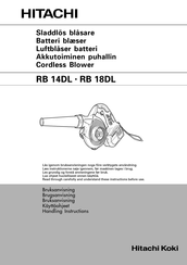 Hitachi RB18DL Handling Instructions Manual