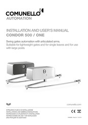 Comunello CONDOR 500 / ONE Installation And User Manual