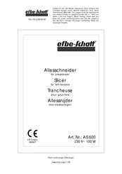 EFBE-SCHOTT AS 600 Operating Instructions Manual