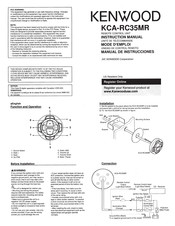 Kenwood KCA-RC35MR Instruction Manual