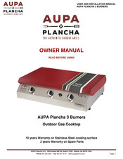 AUPA Plancha AP-3BURN Owner's Manual