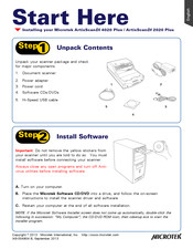 Microtek ArtixScanDI 4020 Plus Start Here Manual