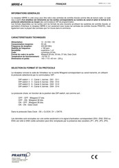 PRASTEL MRRE-4 Quick Start Manual