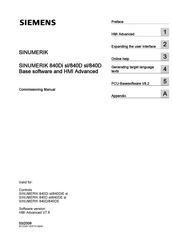 Siemens SINUMERIK Commissioning Manual