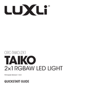 Luxli ORC-TAIKO-2x1 Quick Start Manual