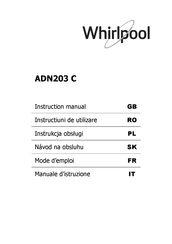 Whirlpool ADN203 C Instruction Manual