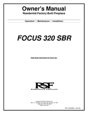 RSF Woodburning Fireplaces FOCUS 320 SBR Owner's Manual
